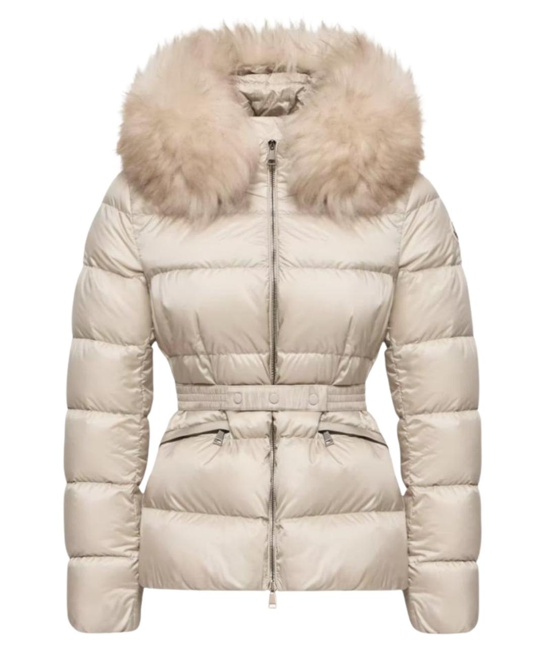 MONCLER Бежевый пуховик, фото 1