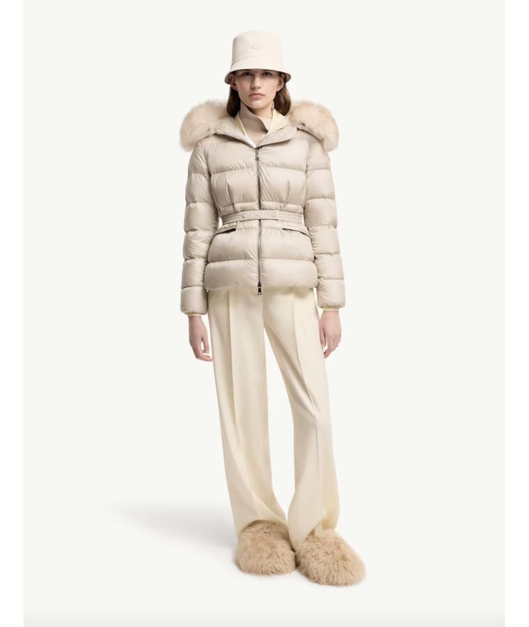 MONCLER Бежевый пуховик, фото 2