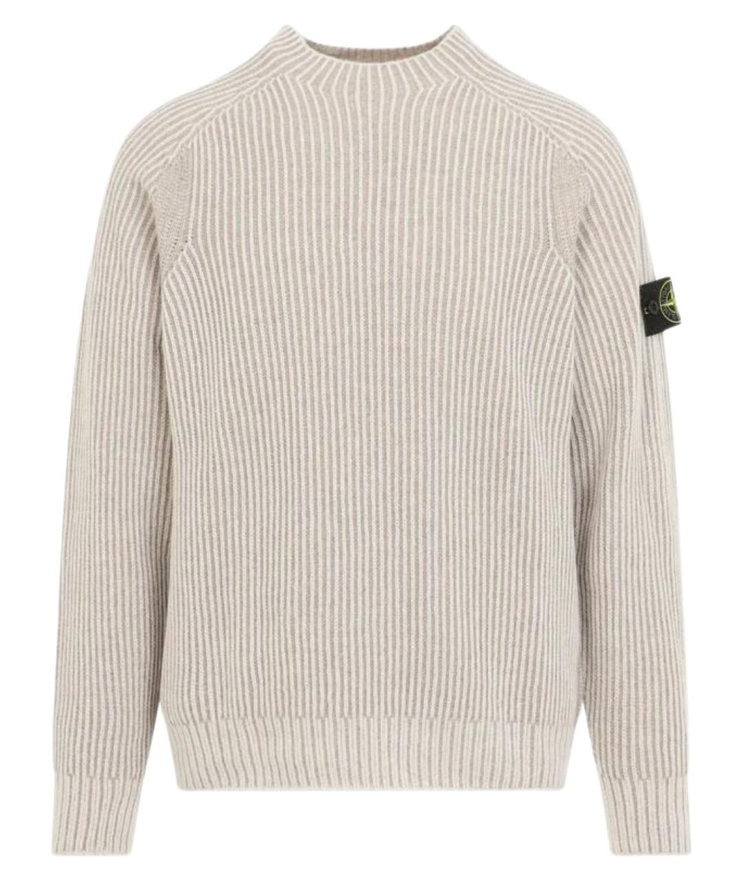 STONE ISLAND Бежевый кашемировый джемпер / свитер, фото 1