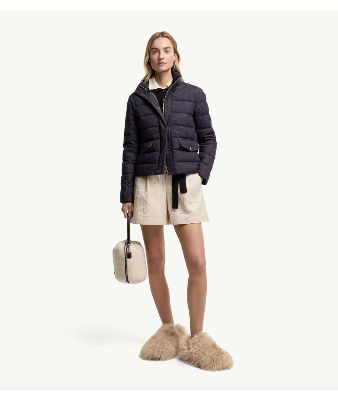 MONCLER Синий пуховик, фото 4