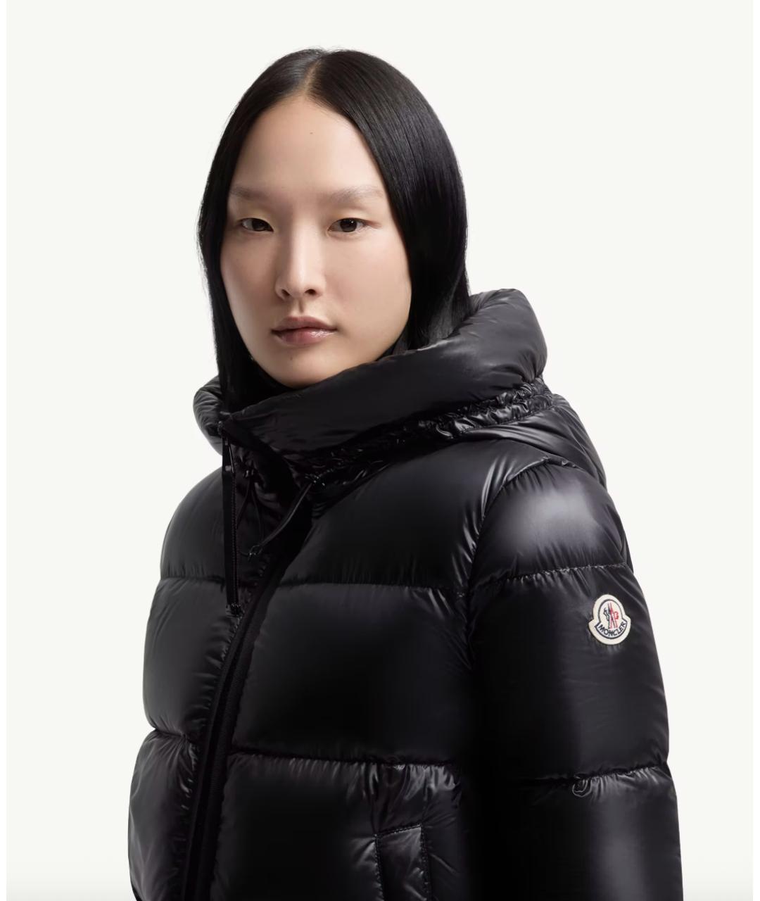 MONCLER Черный пуховик, фото 3