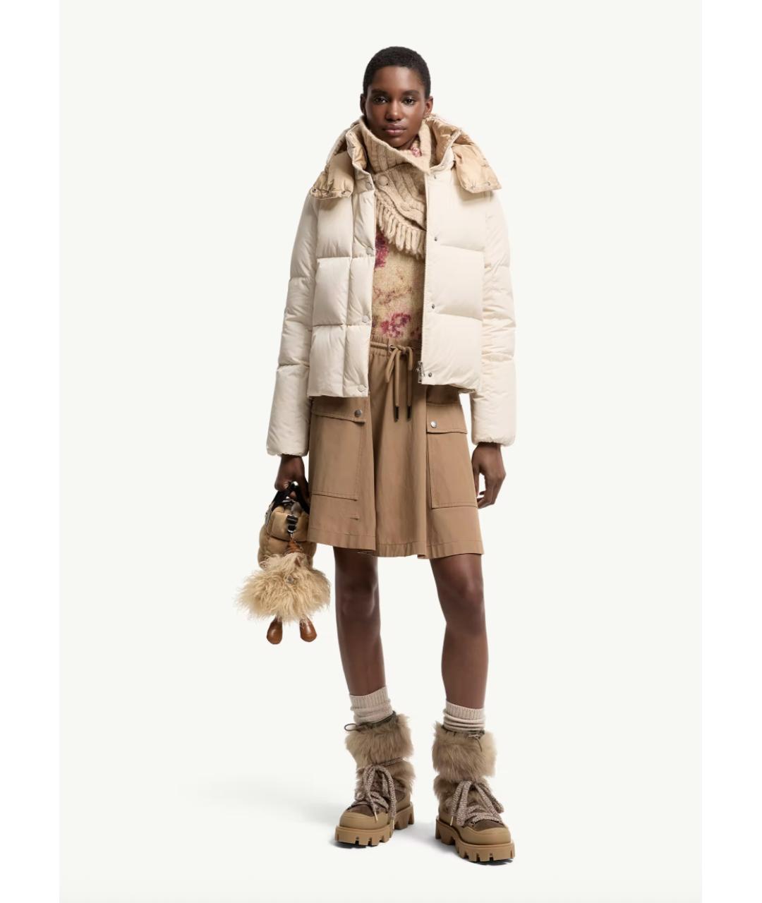 MONCLER Белый пуховик, фото 2