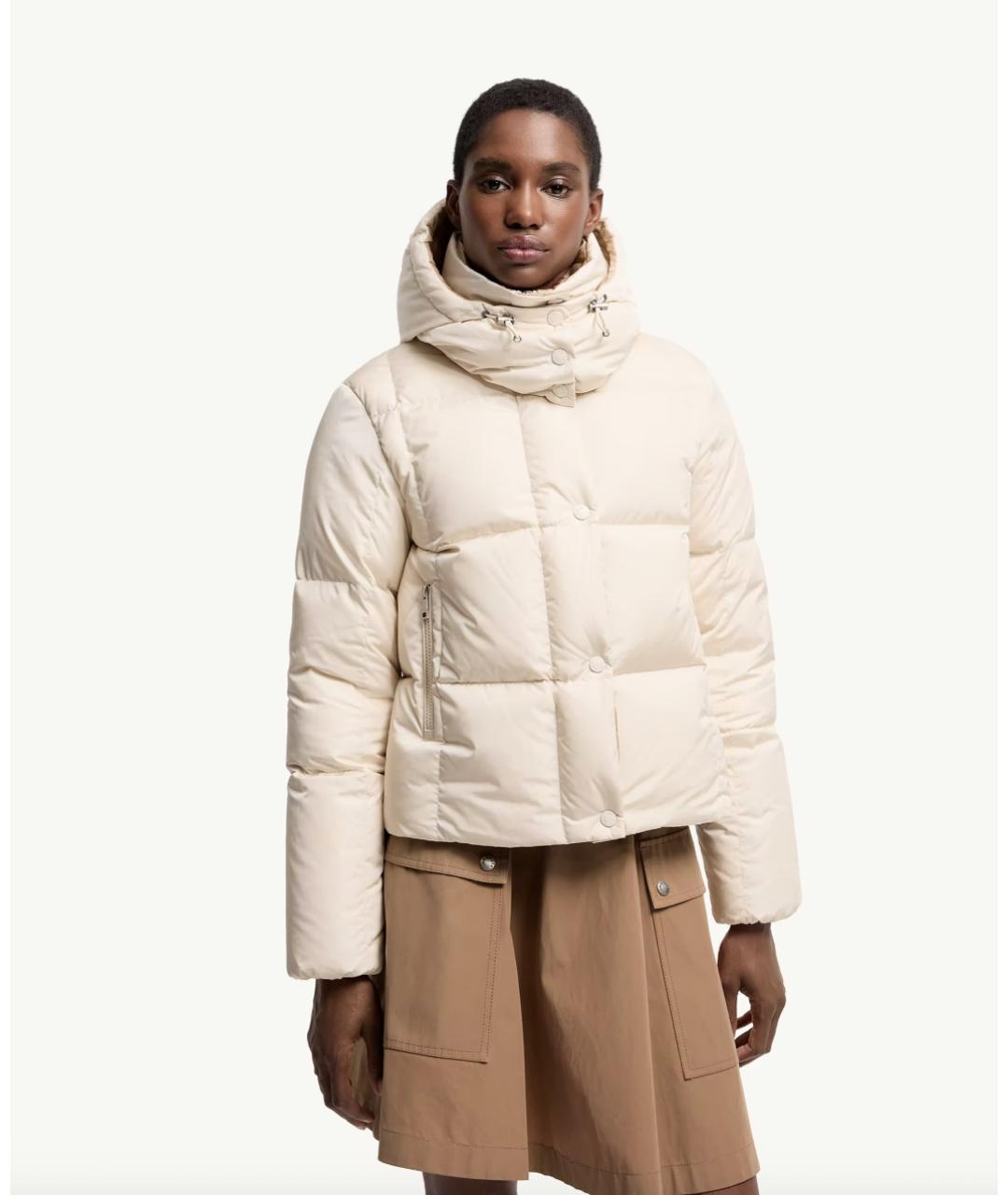 MONCLER Белый пуховик, фото 4