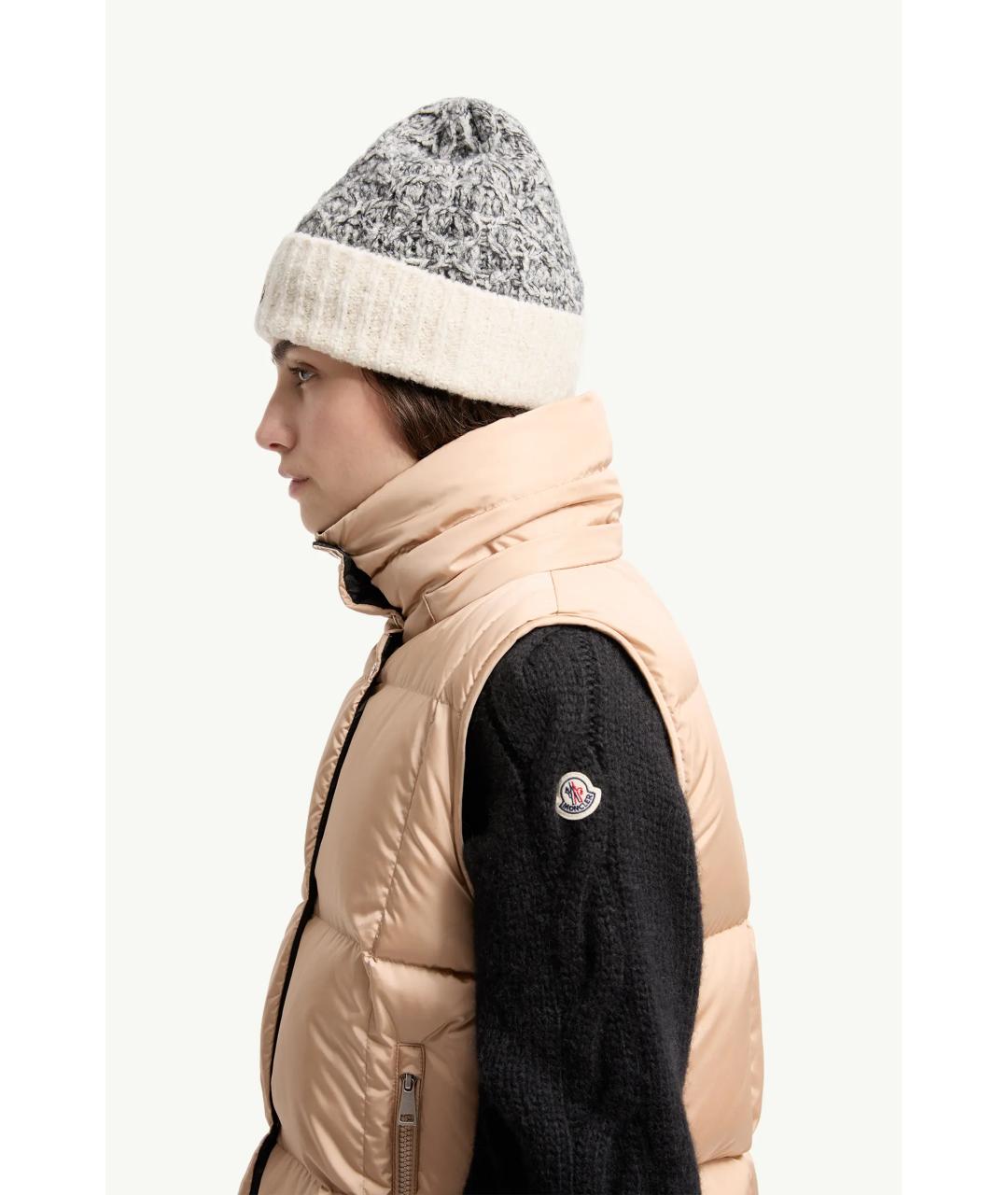 MONCLER Бежевый жилет, фото 3