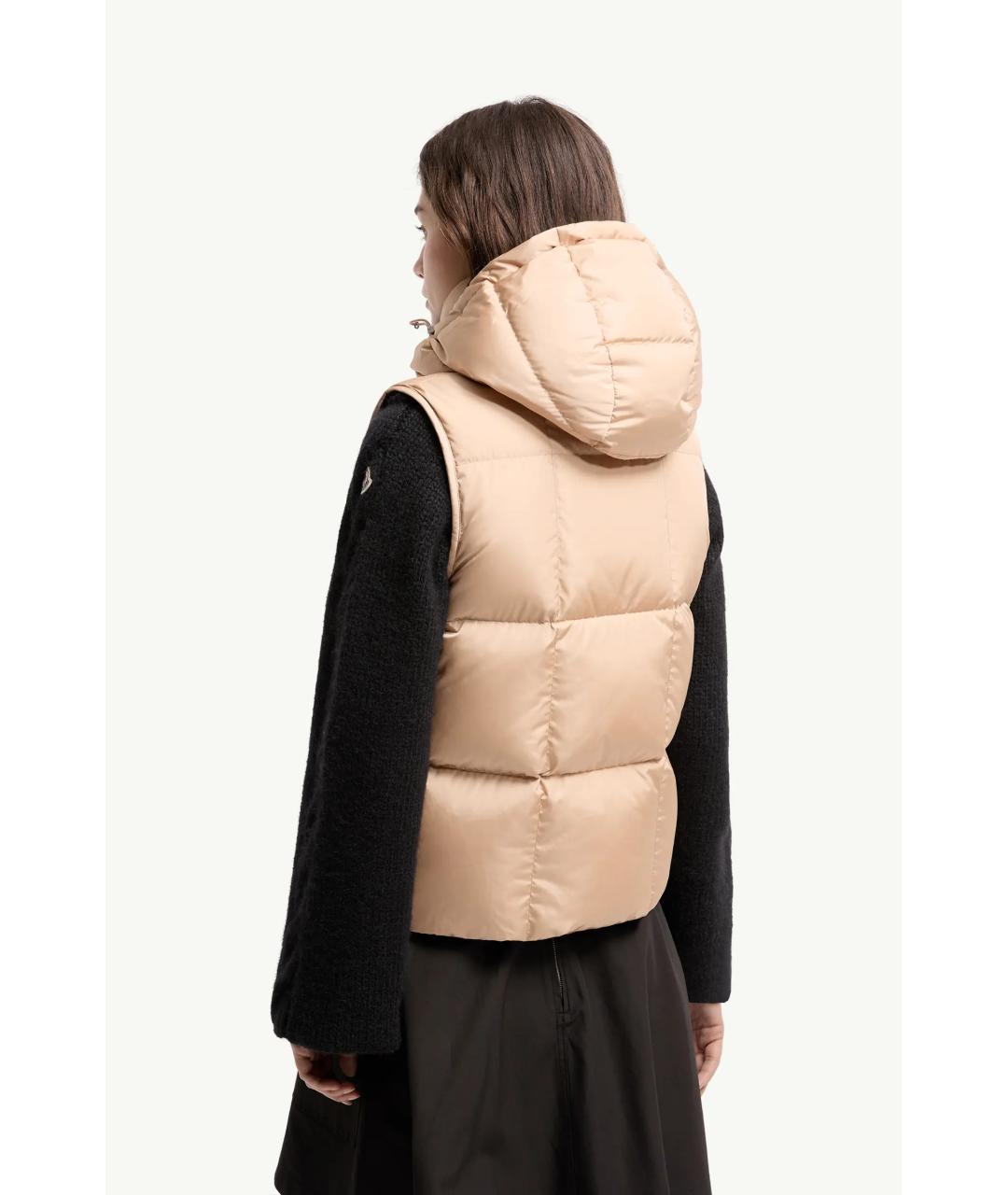 MONCLER Бежевый жилет, фото 5