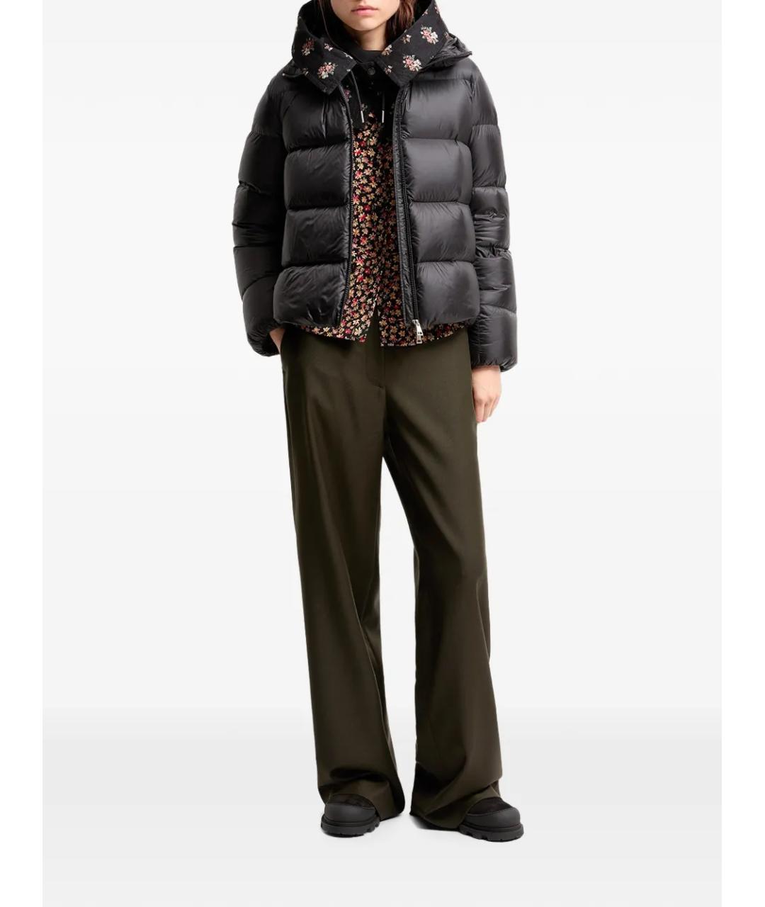 MONCLER Черный пуховик, фото 2