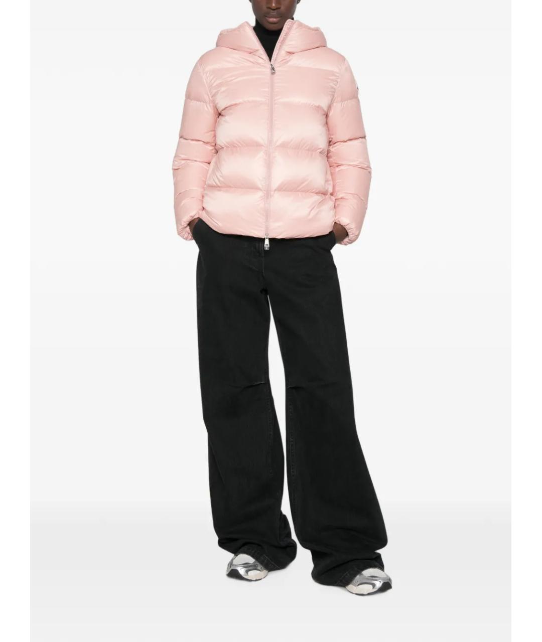 MONCLER Розовый пуховик, фото 4