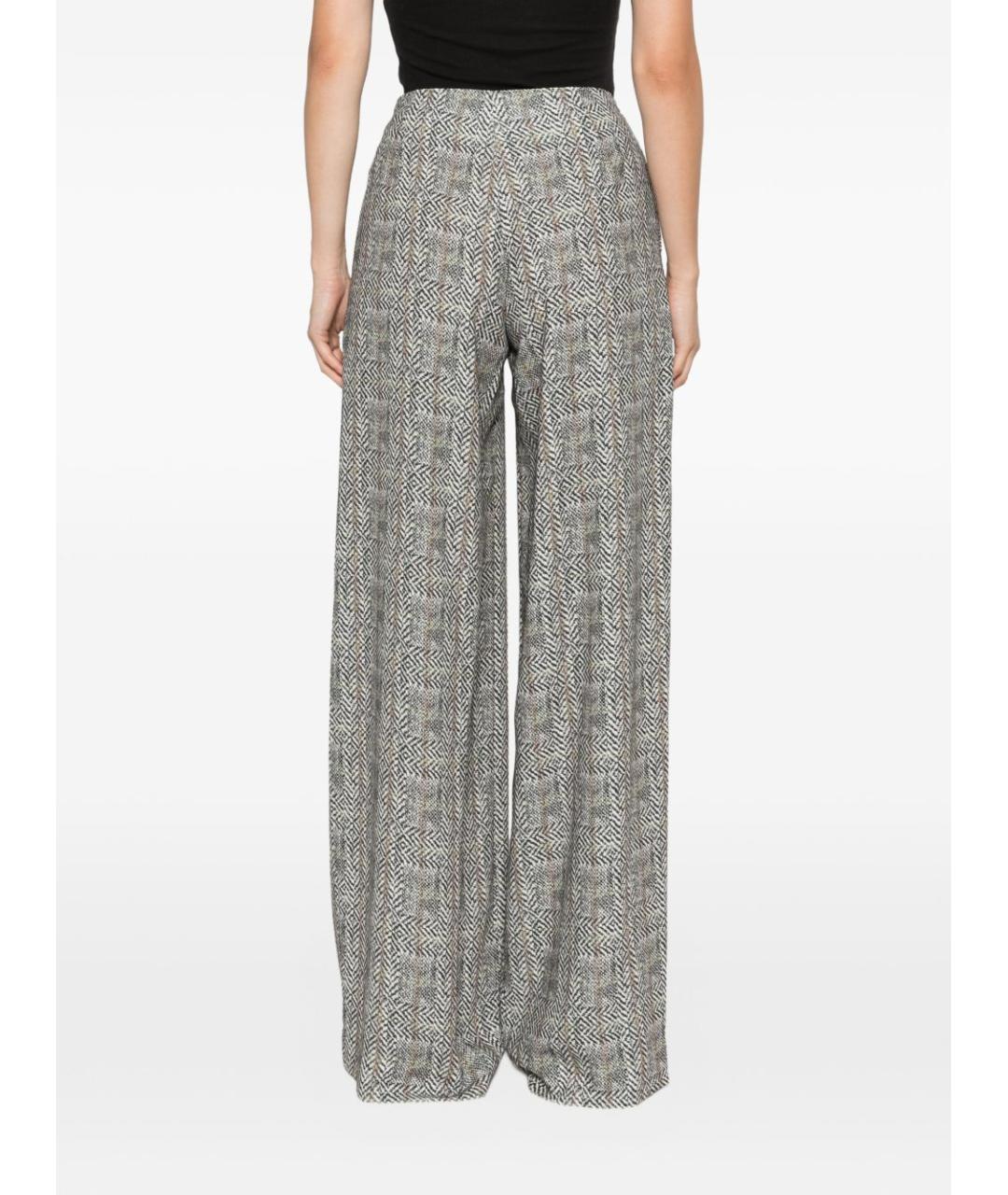 ERMANNO SCERVINO Мульти полиэстеровые прямые брюки, фото 5