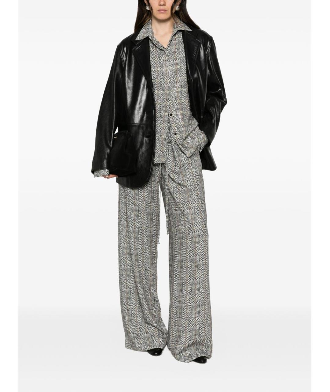 ERMANNO SCERVINO Мульти полиэстеровые прямые брюки, фото 2