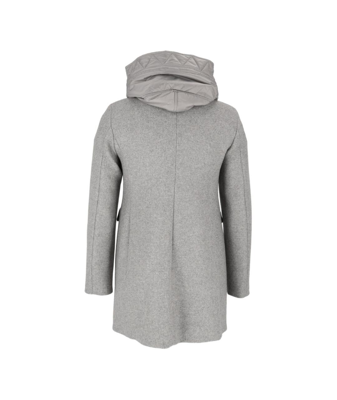 FAY Серое шерстяное пальто, фото 3