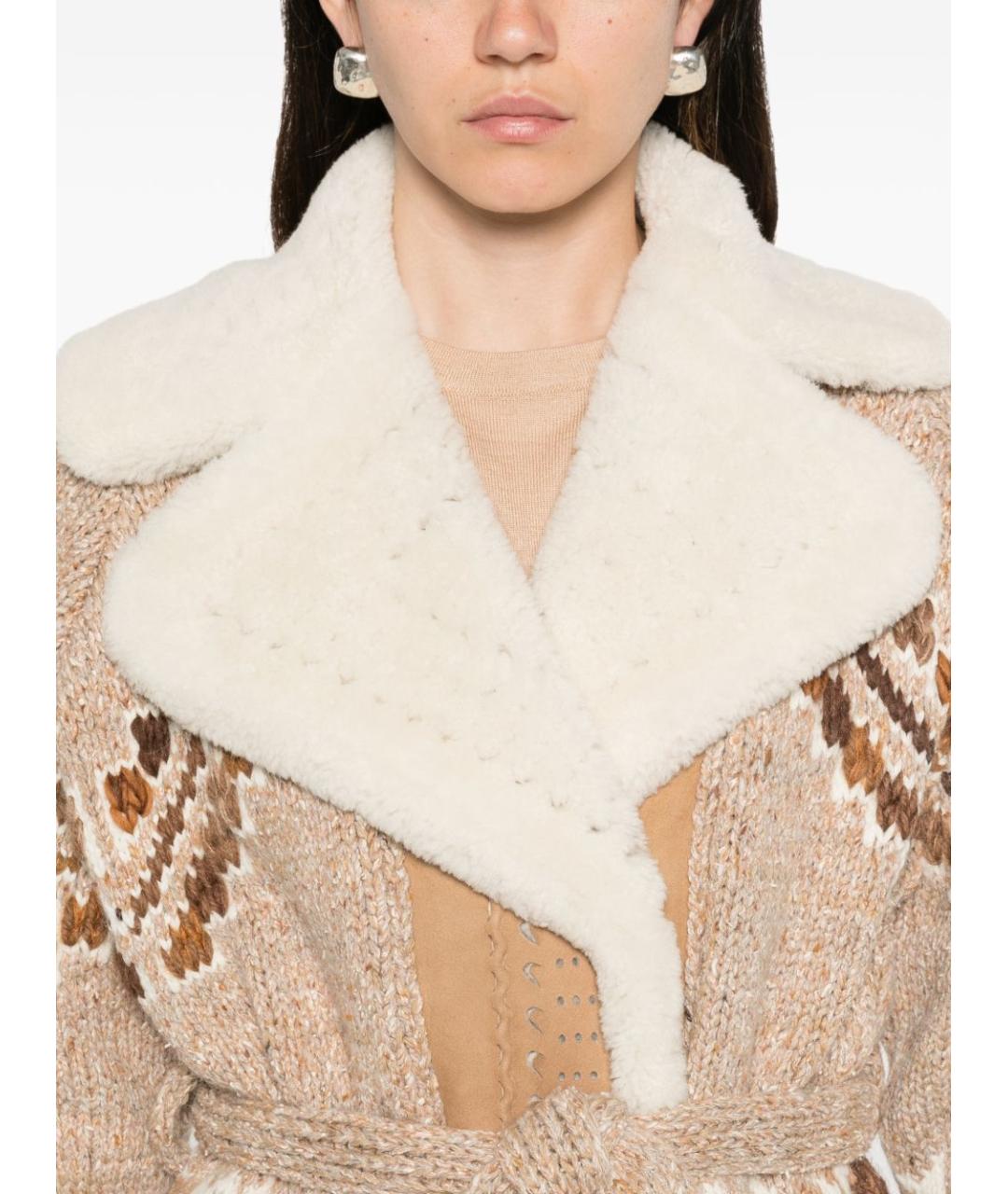 ERMANNO SCERVINO Бежевый кашемировый кардиган, фото 2