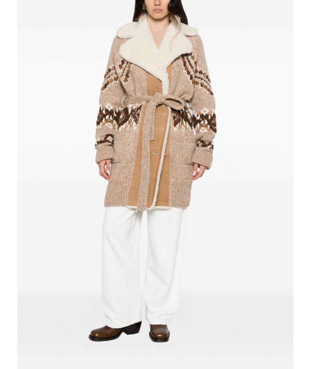 ERMANNO SCERVINO Бежевый кашемировый кардиган, фото 3