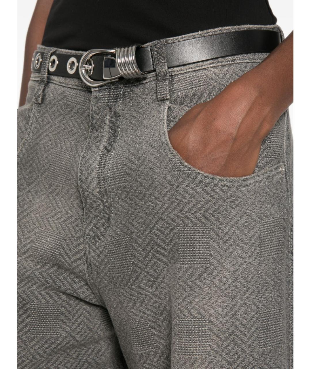 ERMANNO SCERVINO Черные хлопковые прямые джинсы, фото 5