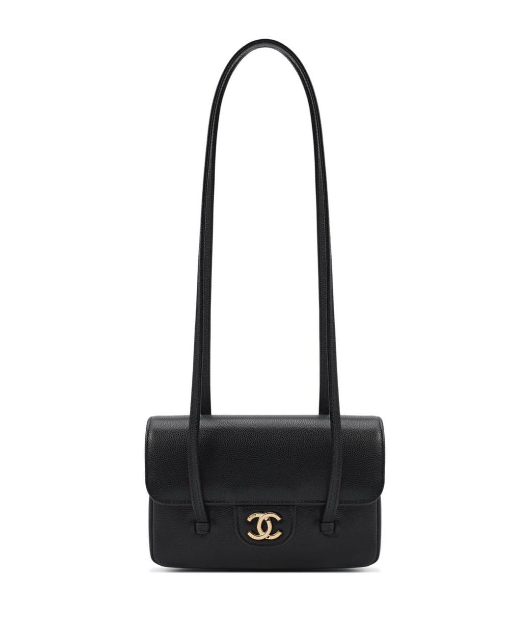 CHANEL Черная кожаная сумка через плечо, фото 4