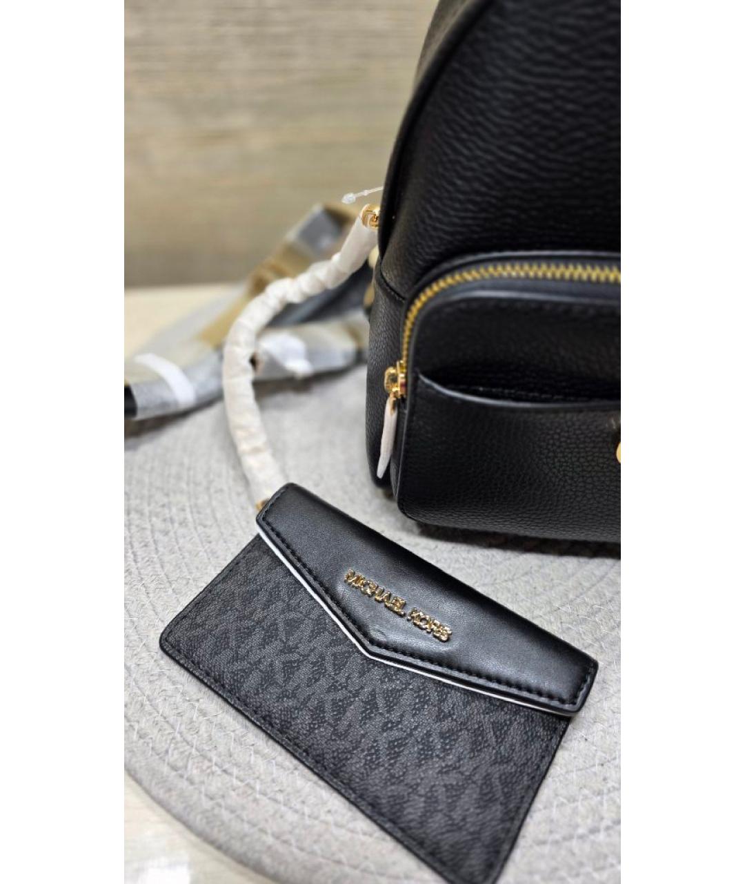 MICHAEL KORS Черный кожаный рюкзак, фото 7