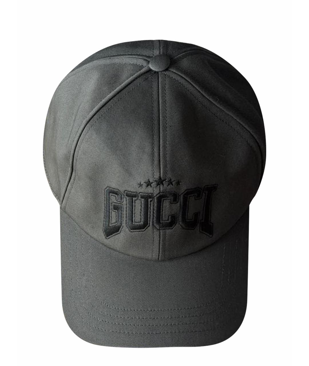 GUCCI Серая хлопковая кепка, фото 1