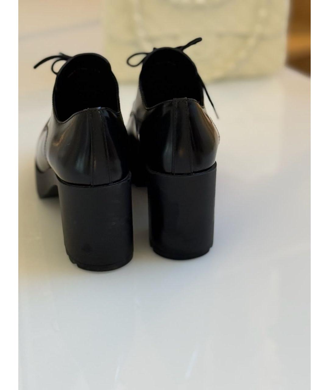 PRADA Черные кожаные туфли, фото 3