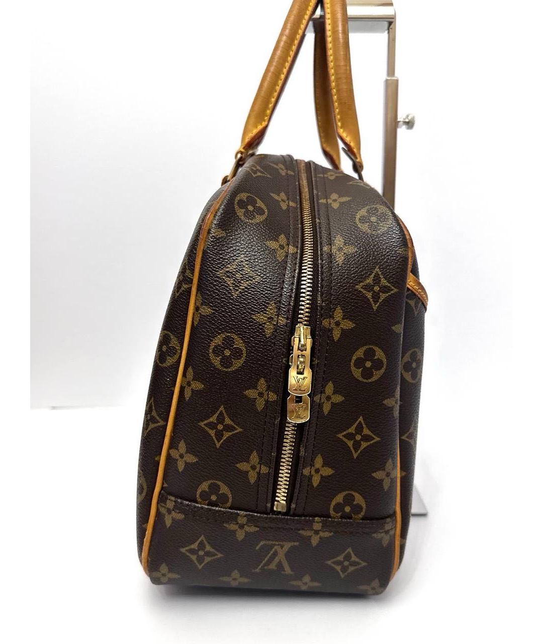 LOUIS VUITTON Коричневая кожаная сумка тоут, фото 6