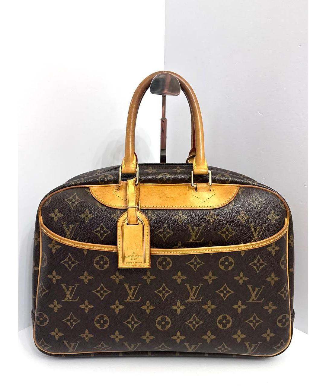 LOUIS VUITTON Коричневая кожаная сумка тоут, фото 9