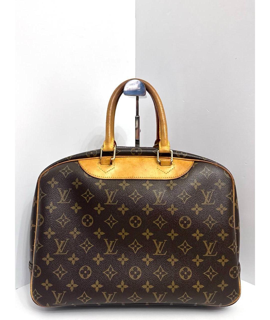 LOUIS VUITTON Коричневая кожаная сумка тоут, фото 3