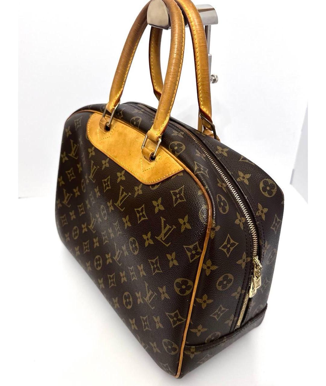 LOUIS VUITTON Коричневая кожаная сумка тоут, фото 4