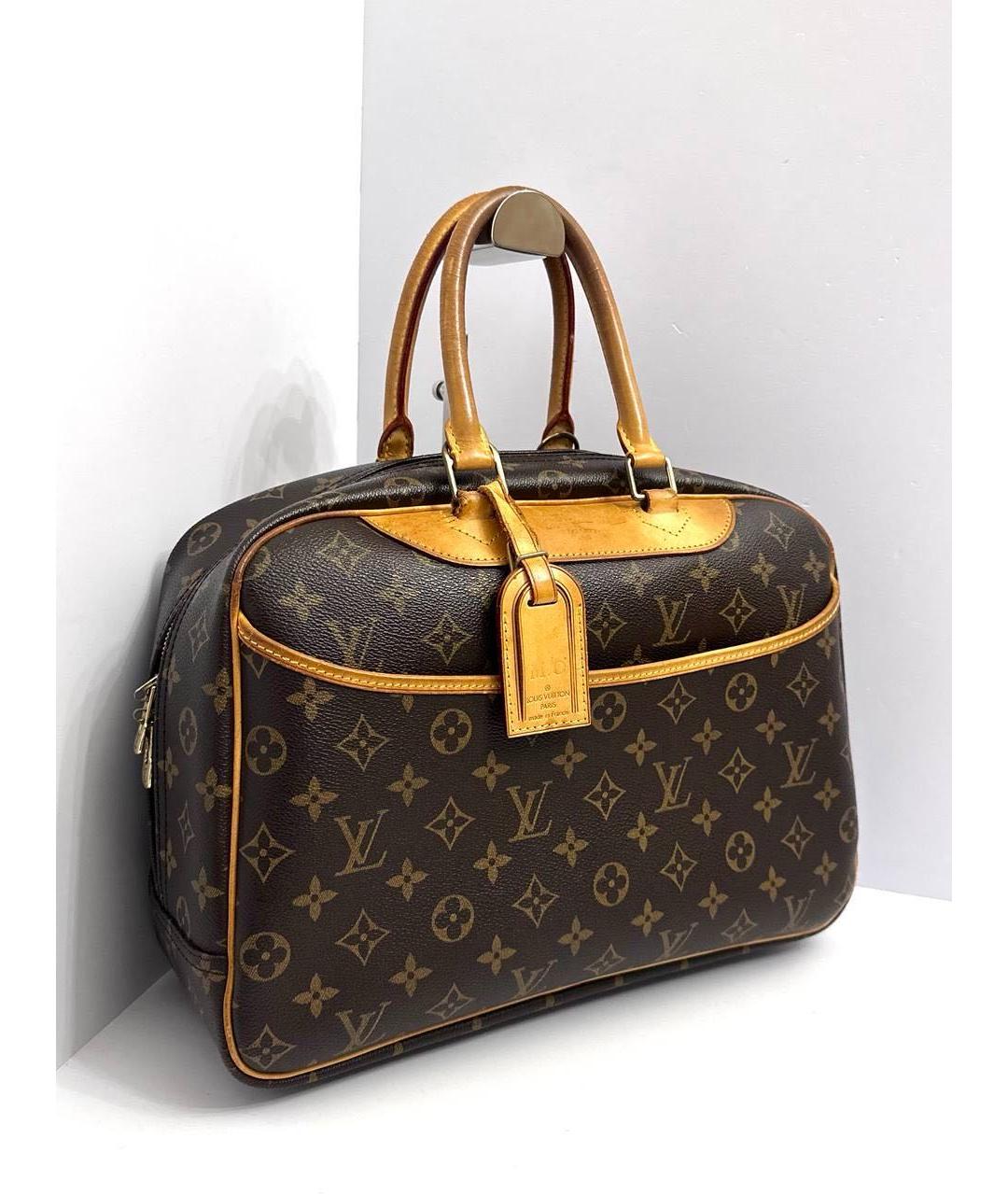 LOUIS VUITTON Коричневая кожаная сумка тоут, фото 2