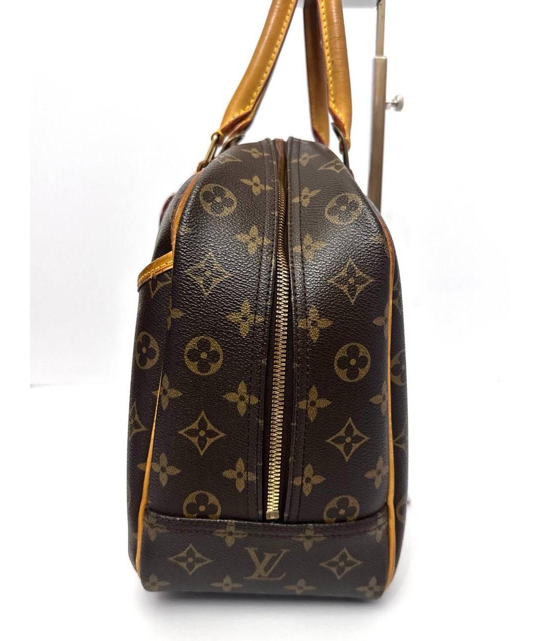 LOUIS VUITTON Коричневая кожаная сумка тоут, фото 7