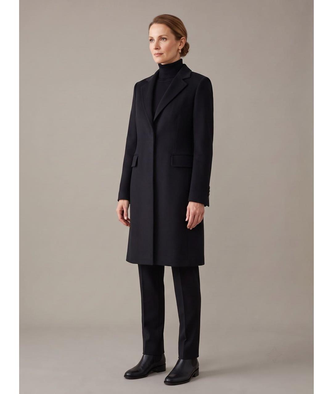 MAX MARA STUDIO Черное шерстяное пальто, фото 5