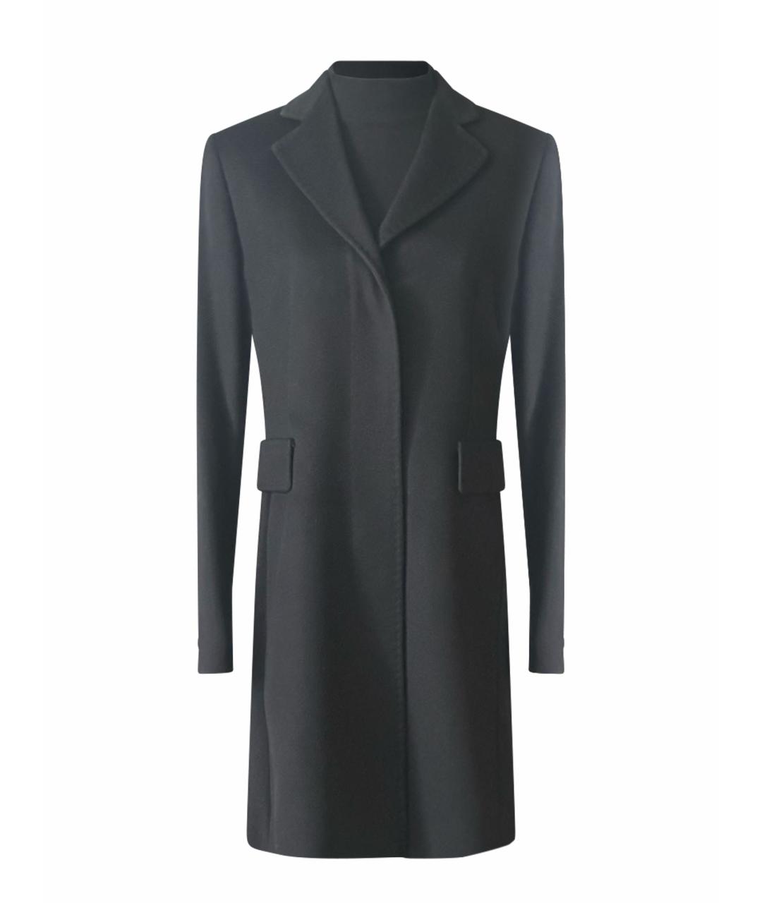 MAX MARA STUDIO Черное шерстяное пальто, фото 1