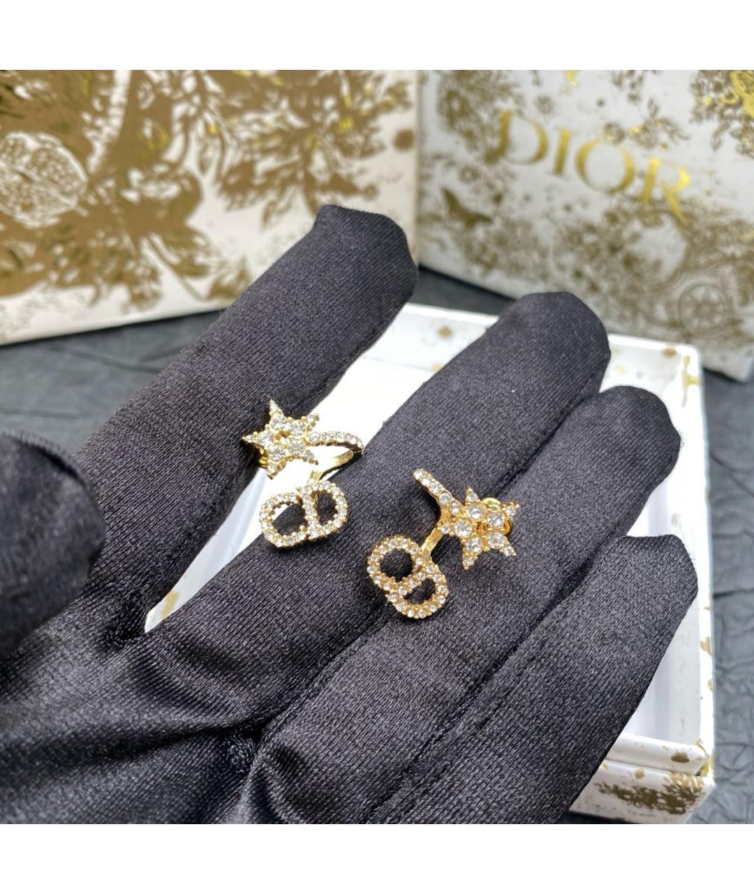 CHRISTIAN DIOR Золотые серьги из розового золота, фото 2