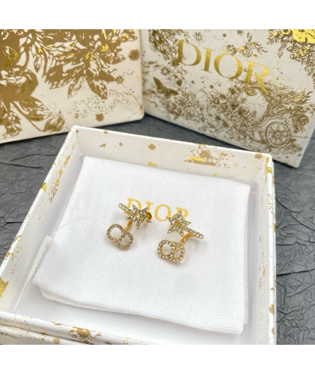 CHRISTIAN DIOR Золотые серьги из розового золота, фото 6