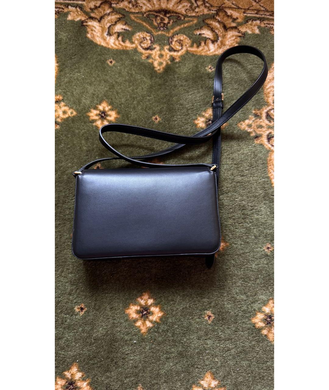 BURBERRY Черная кожаная сумка через плечо, фото 3