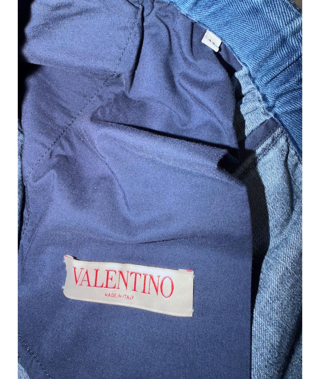 VALENTINO Синие хлопковые шорты, фото 3