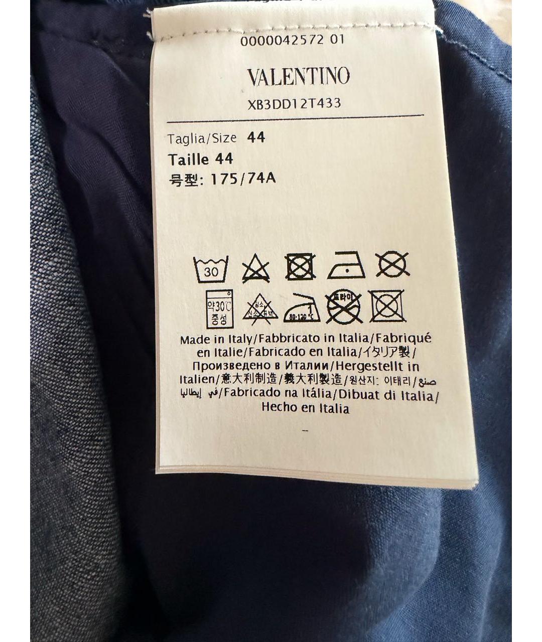 VALENTINO Синие хлопковые шорты, фото 4