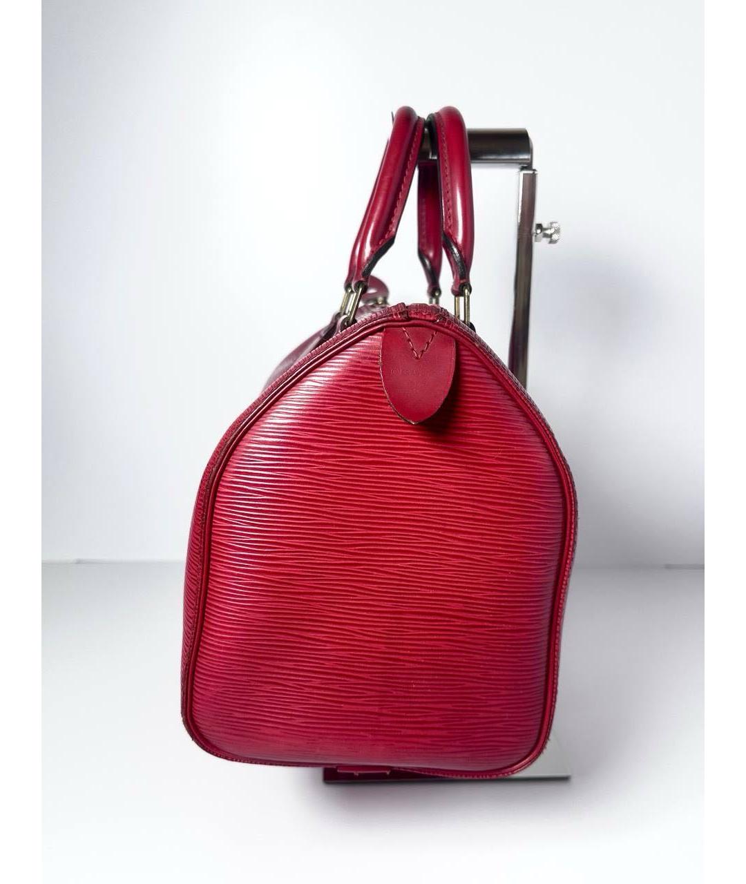 LOUIS VUITTON Красная кожаная сумка тоут, фото 6