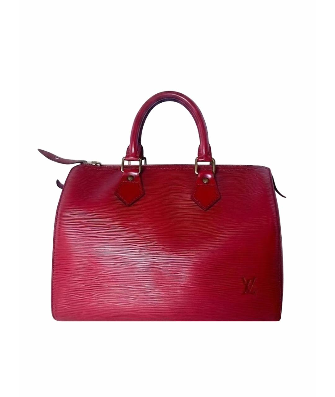 LOUIS VUITTON Красная кожаная сумка тоут, фото 1