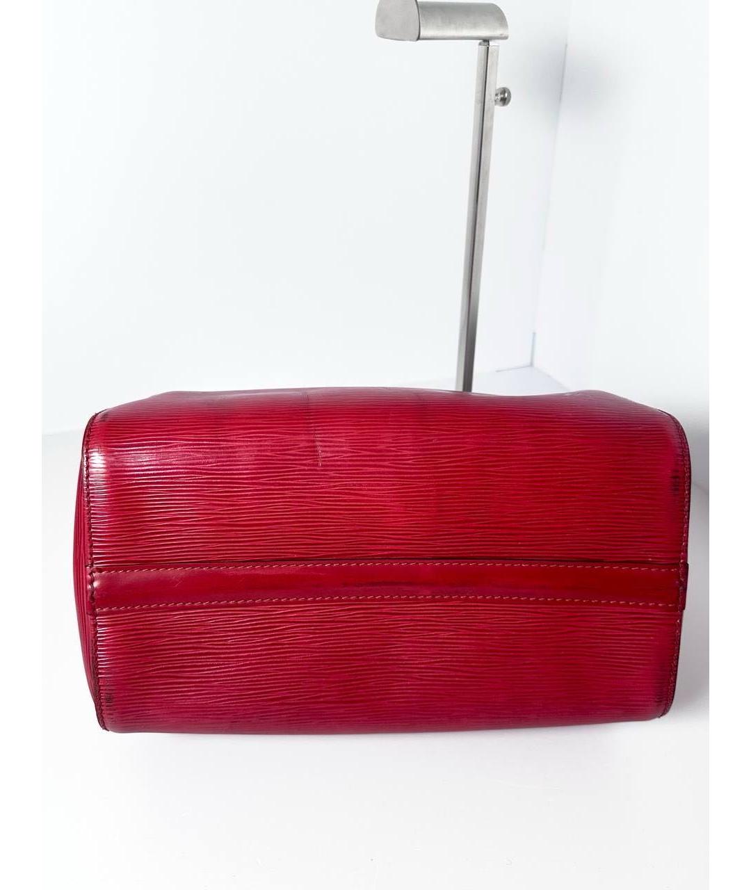 LOUIS VUITTON Красная кожаная сумка тоут, фото 8
