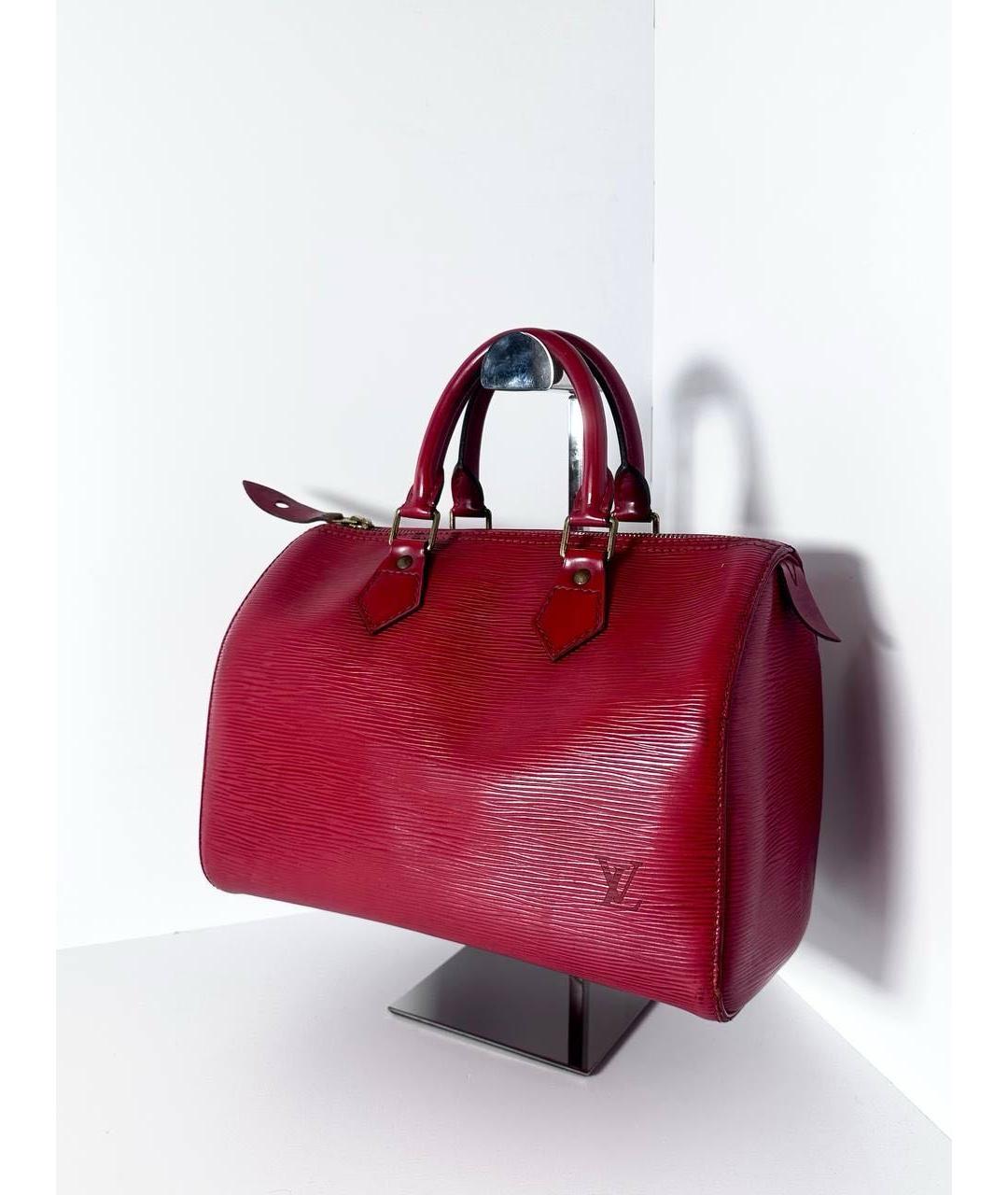 LOUIS VUITTON Красная кожаная сумка тоут, фото 2
