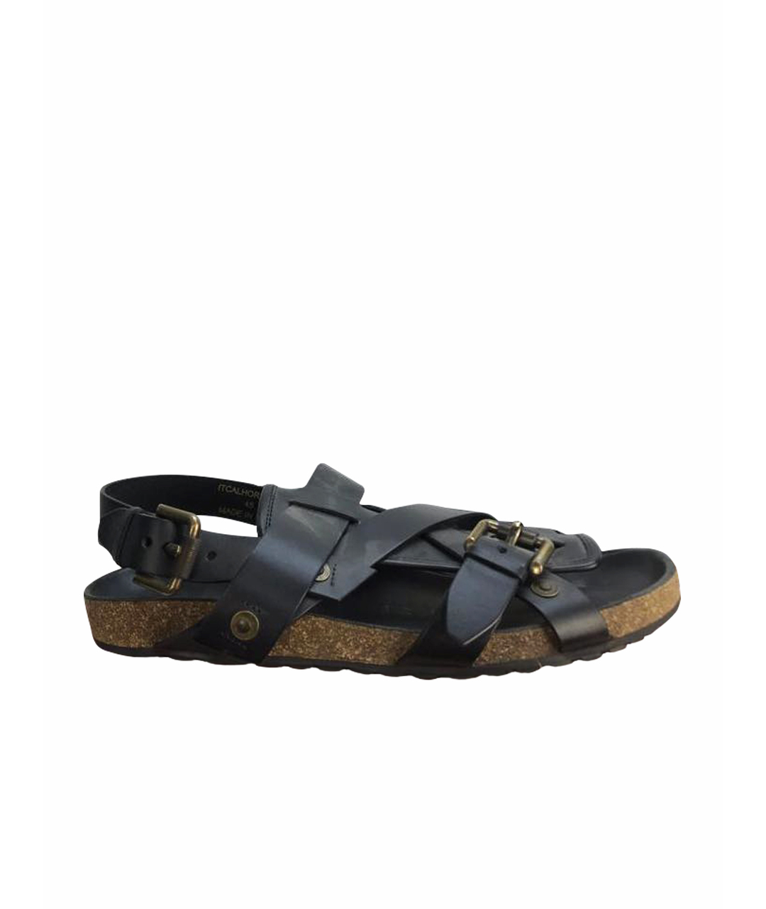 BURBERRY Черные кожаные сандалии, фото 1