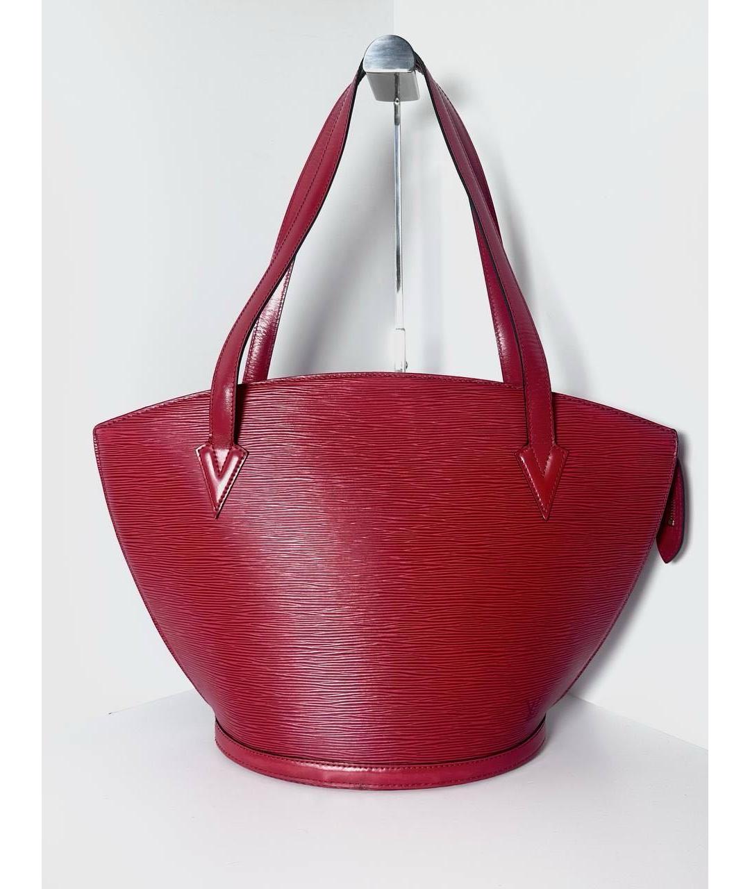 LOUIS VUITTON Красная кожаная сумка с короткими ручками, фото 8