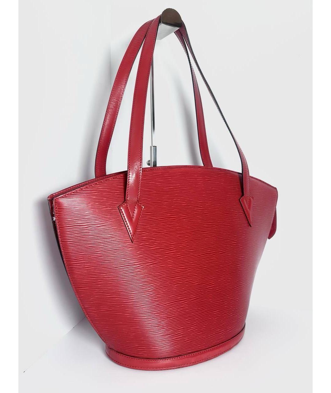 LOUIS VUITTON Красная кожаная сумка с короткими ручками, фото 2