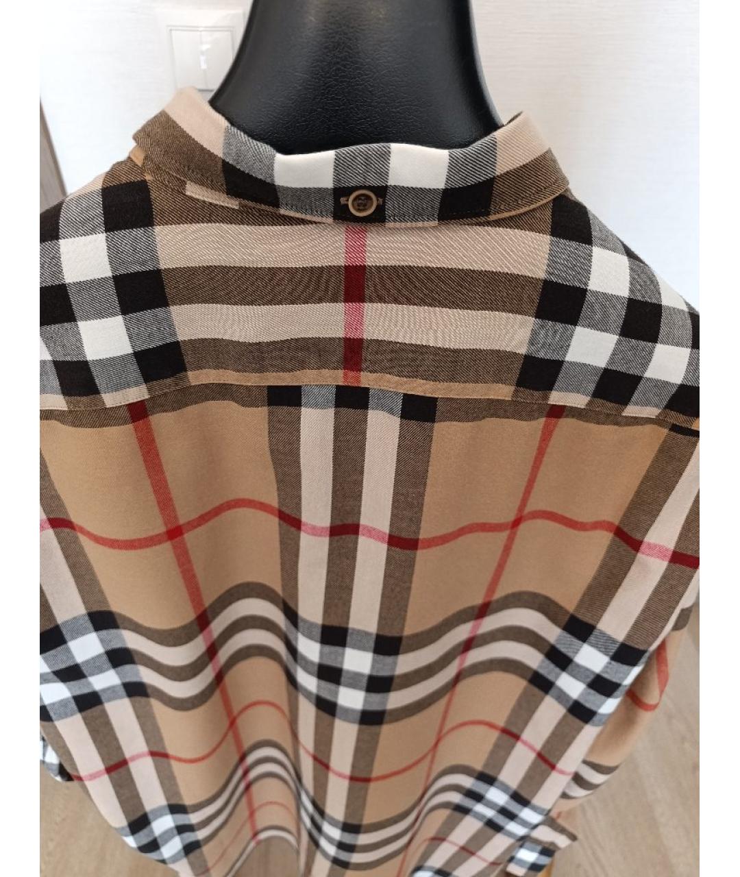 BURBERRY Бежевая хлопковая кэжуал рубашка, фото 4