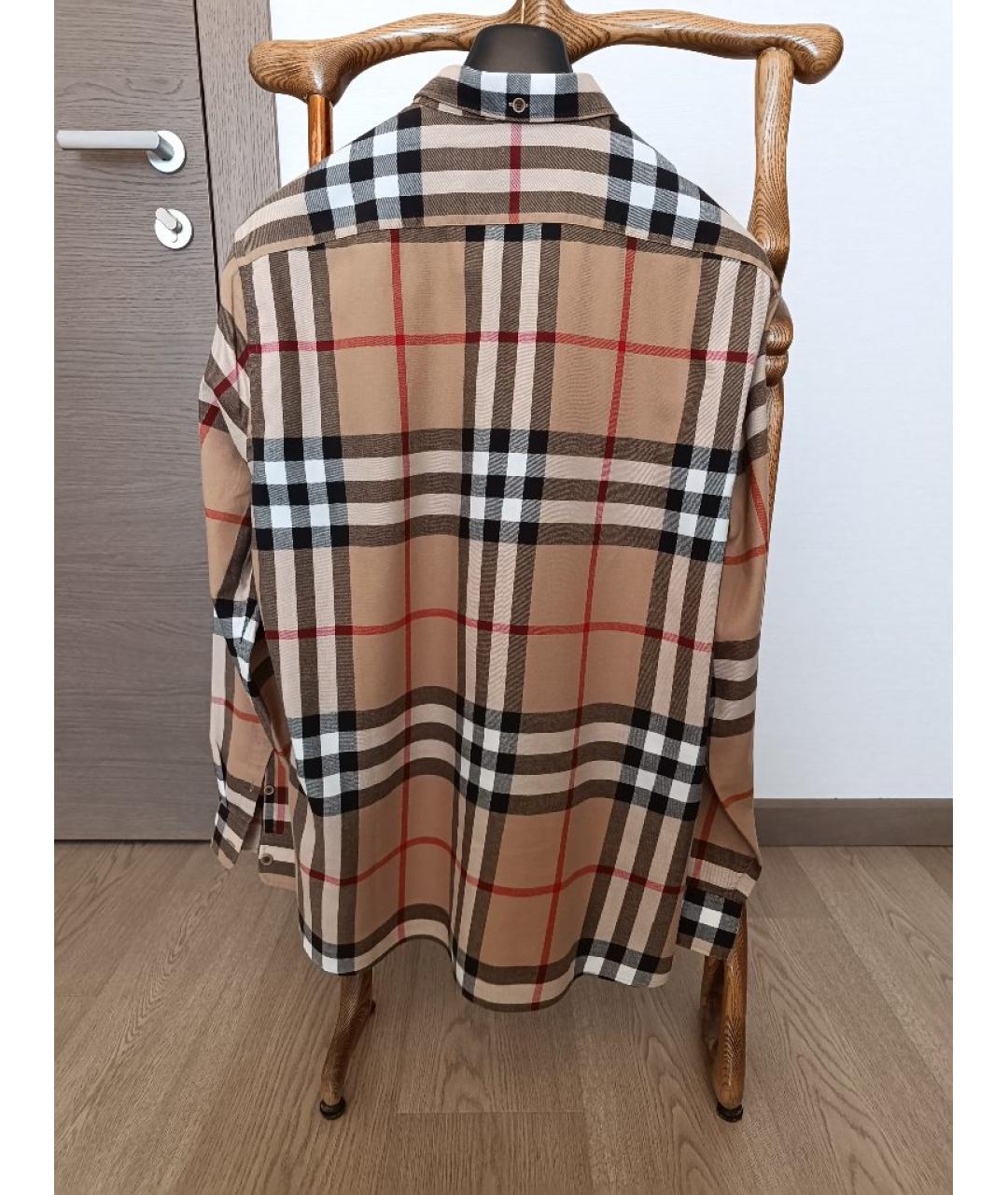 BURBERRY Бежевая хлопковая кэжуал рубашка, фото 2