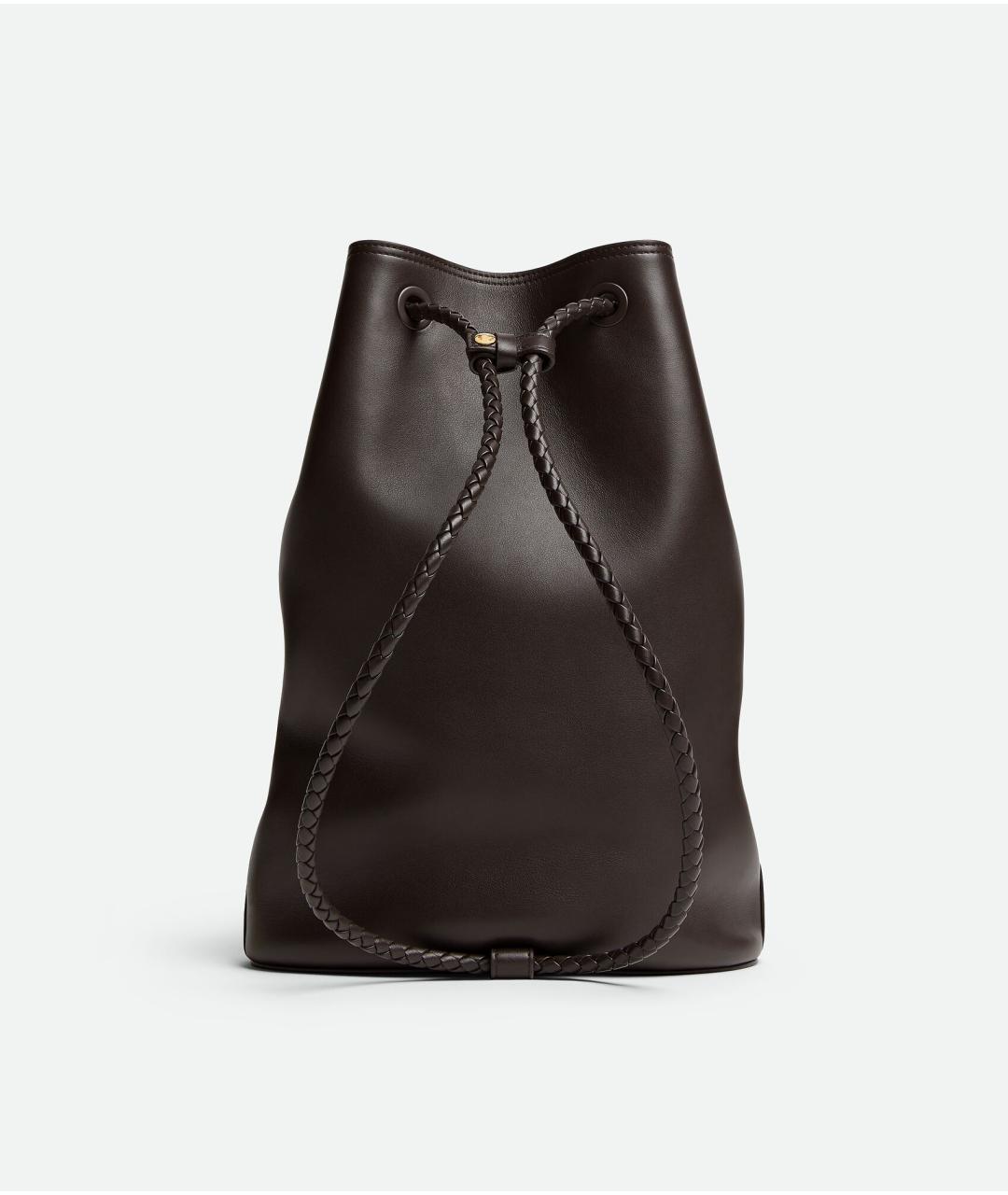 BOTTEGA VENETA Коричневый кожаный рюкзак, фото 5