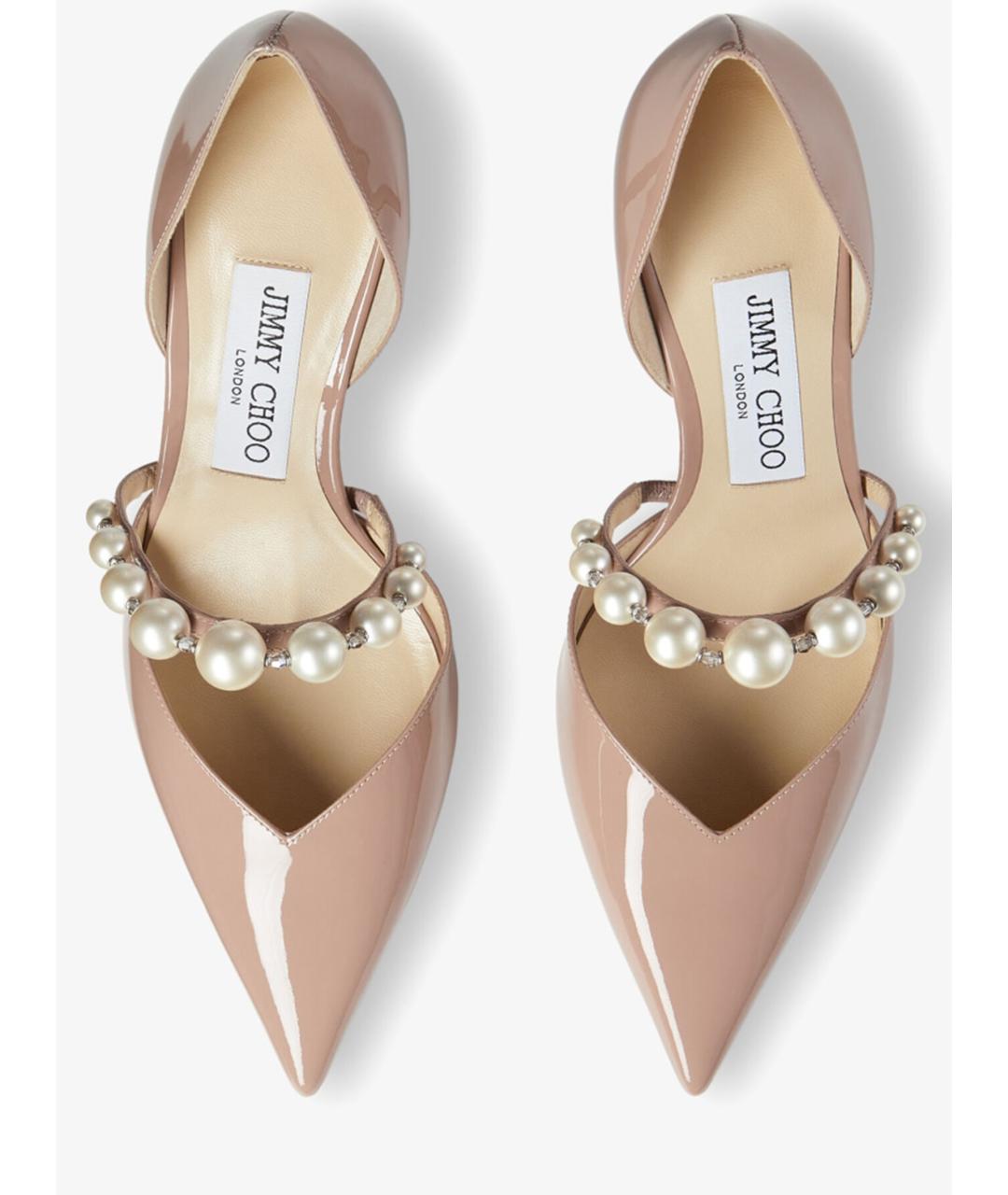 JIMMY CHOO Розовые туфли из лакированной кожи, фото 4