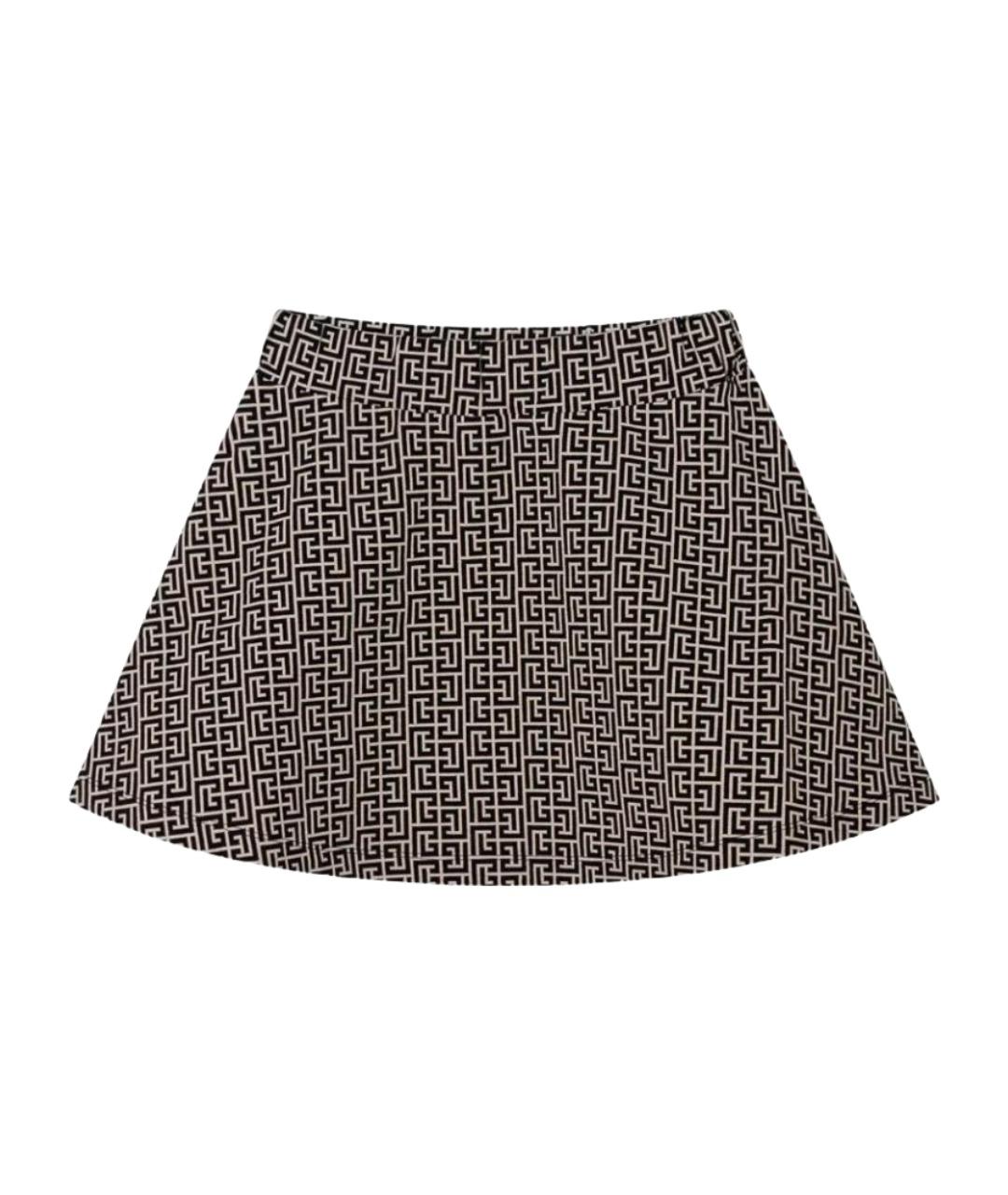 BALMAIN Черная хлопковая юбка, фото 1