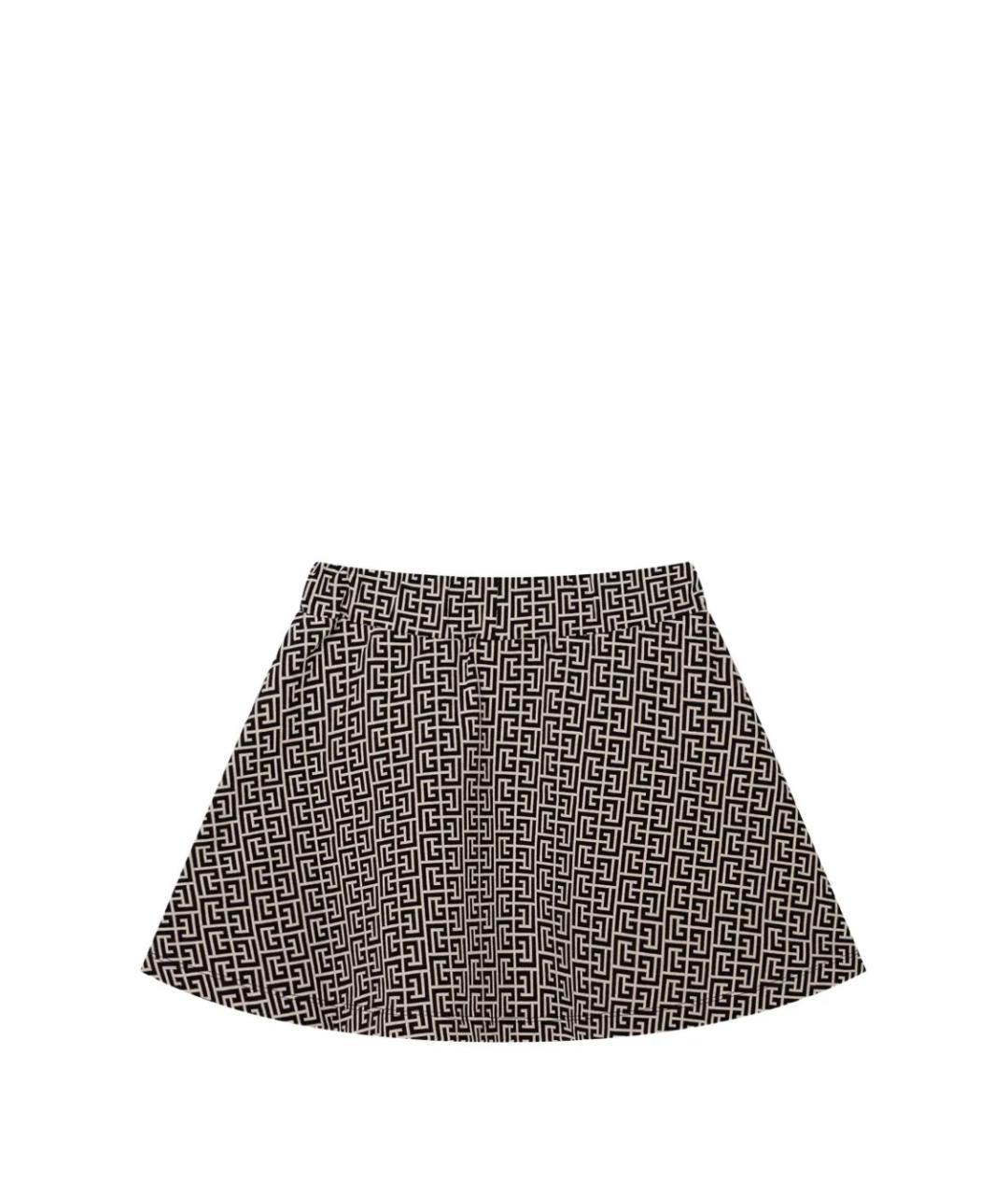 BALMAIN Черная хлопковая юбка, фото 2