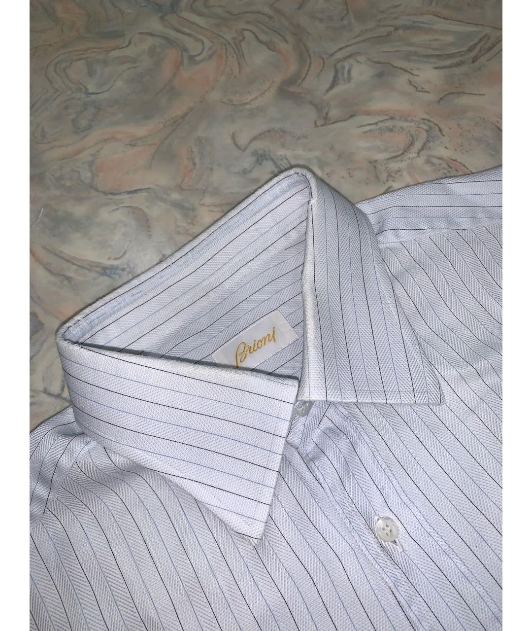 BRIONI Белая хлопковая классическая рубашка, фото 2