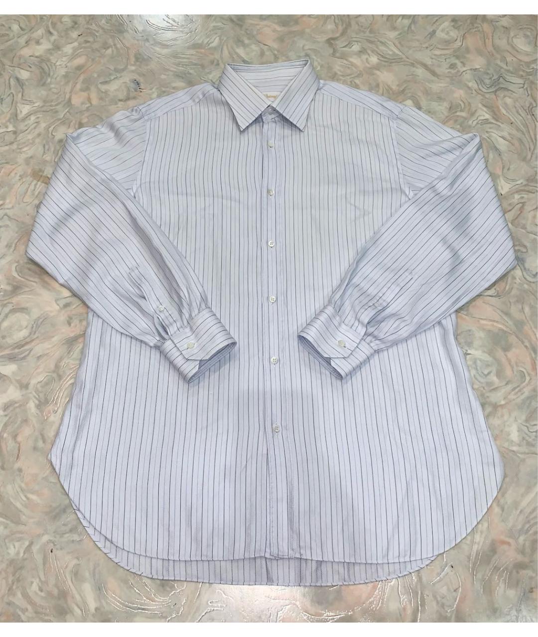 BRIONI Белая хлопковая классическая рубашка, фото 5