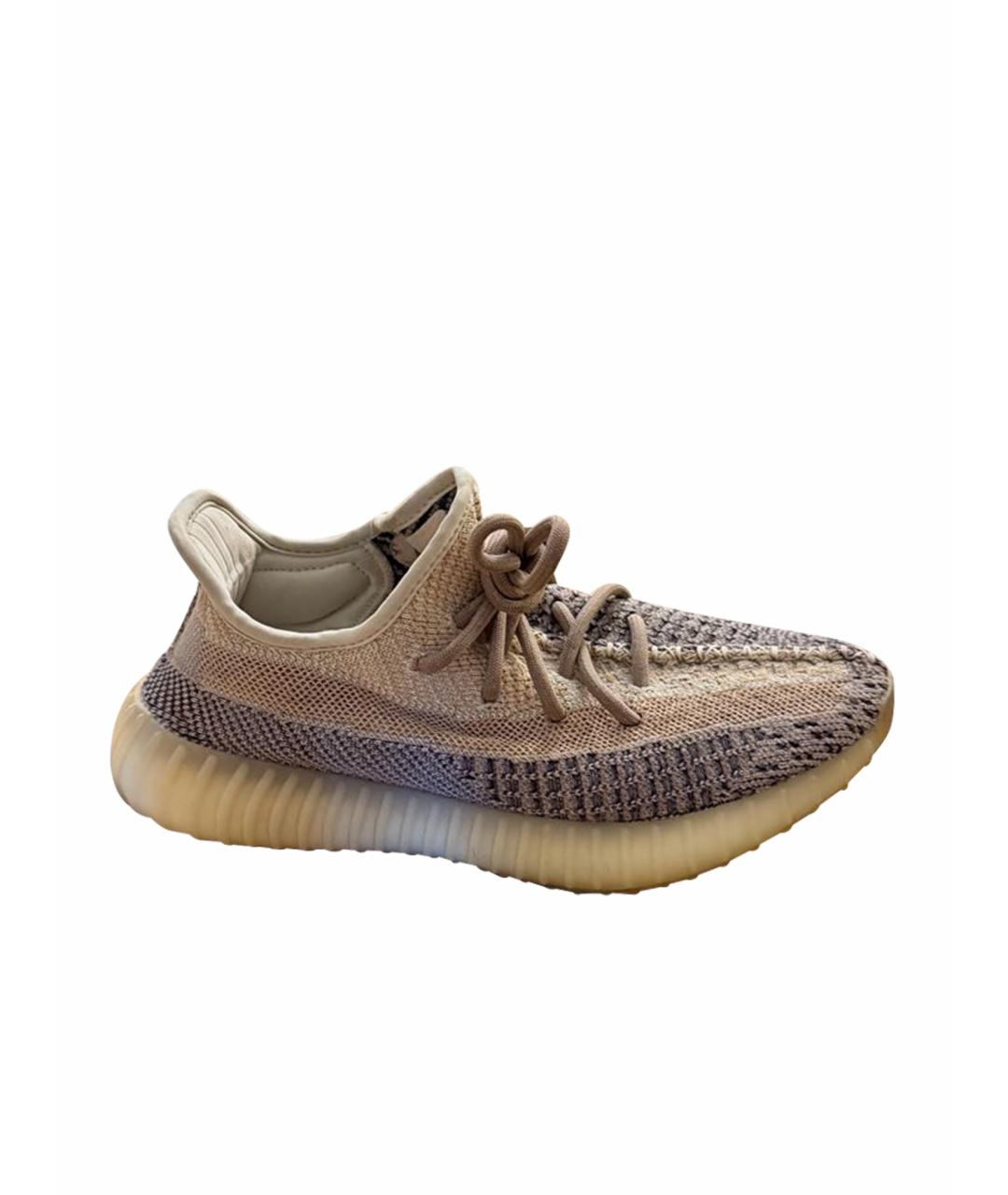 ADIDAS YEEZY Бежевые текстильные кроссовки, фото 1